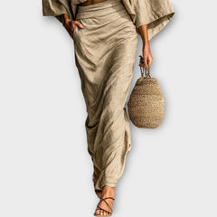 Boho Luxe Two-Piece Draped Set