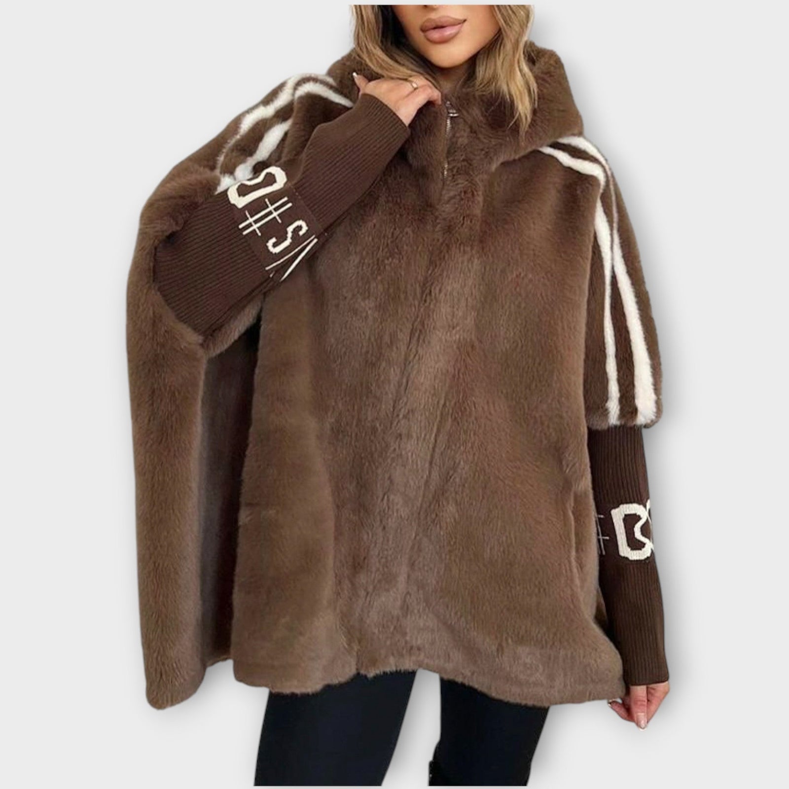 Luxury Faux Fur Hooded Jacket