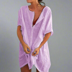 Organic summer dress made from cotton and linen for comfortable summer moments