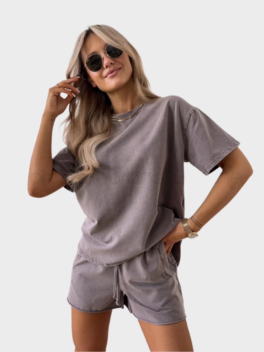 Casual Set with T-Shirt and Jogger Trousers