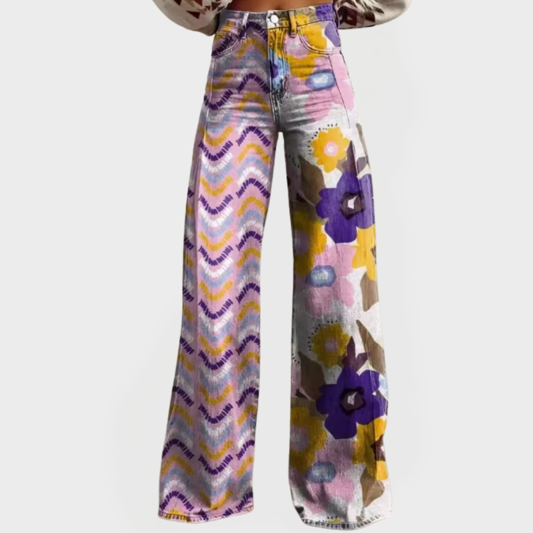 Stylish Pants with Wide Legs and Patterns