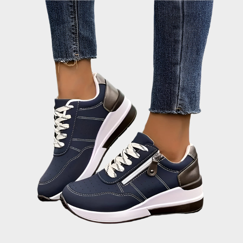 Orthopedic Shoe with Zipper and Thick Sole