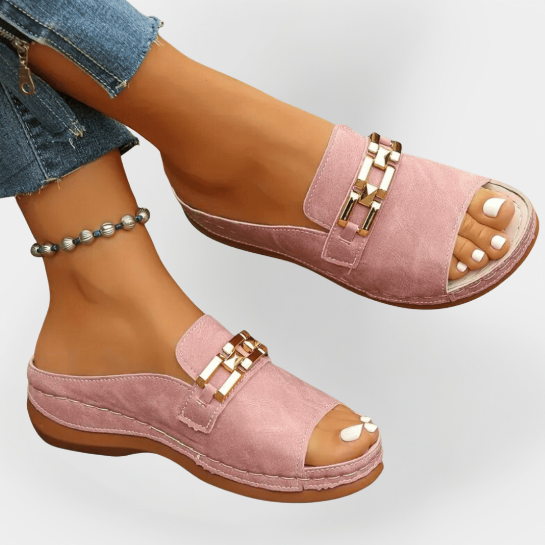 Orthopedic Leather Flip-Flops