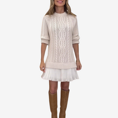 Cable-Knit Sweater Dress