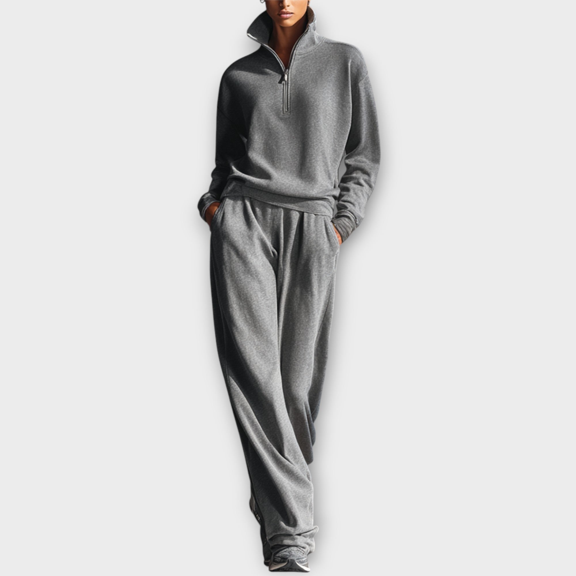 Relaxed Half-Zip Lounge Set