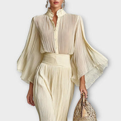 Luxury Pleated Two-Piece Set