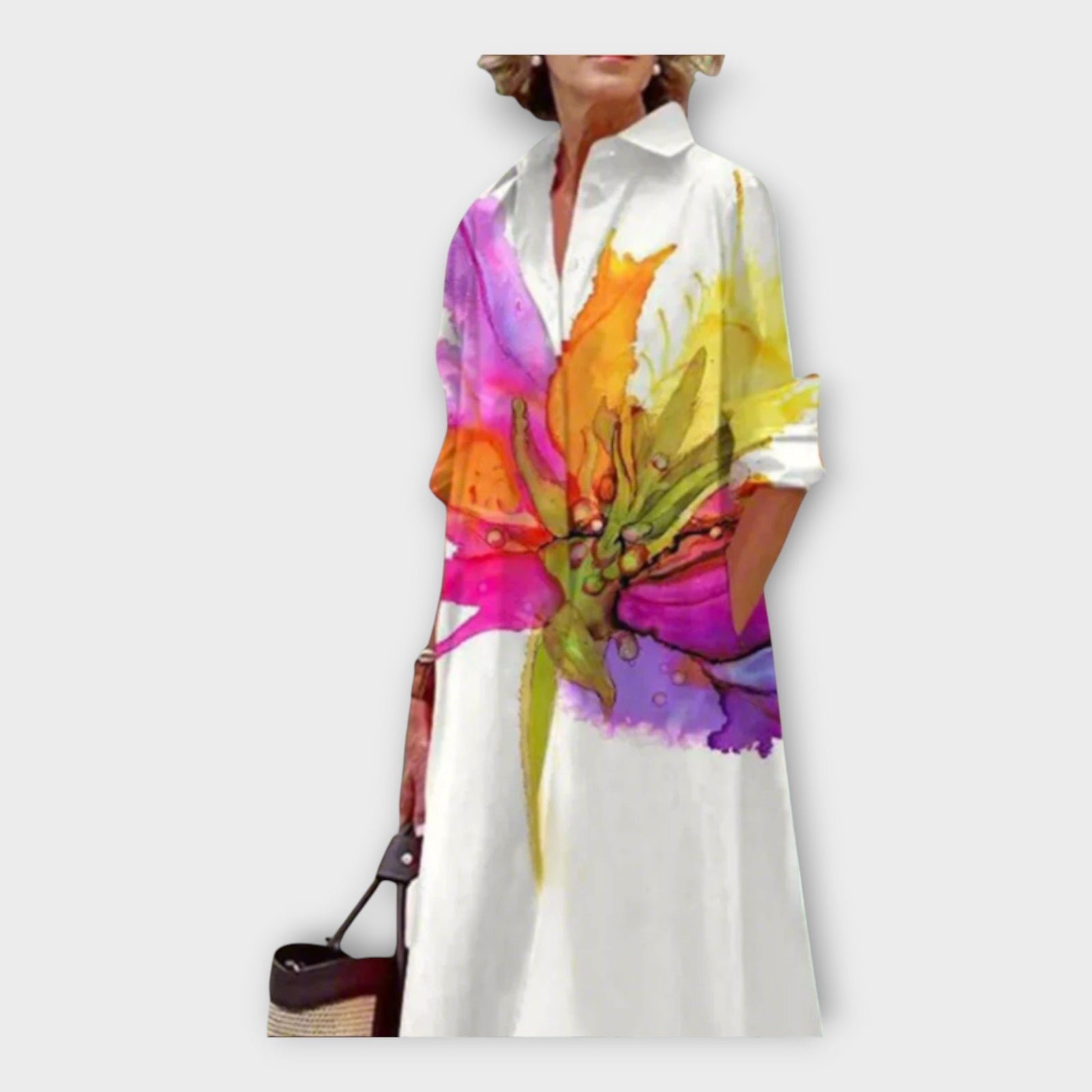 Handmade Dress with Geometric Pattern