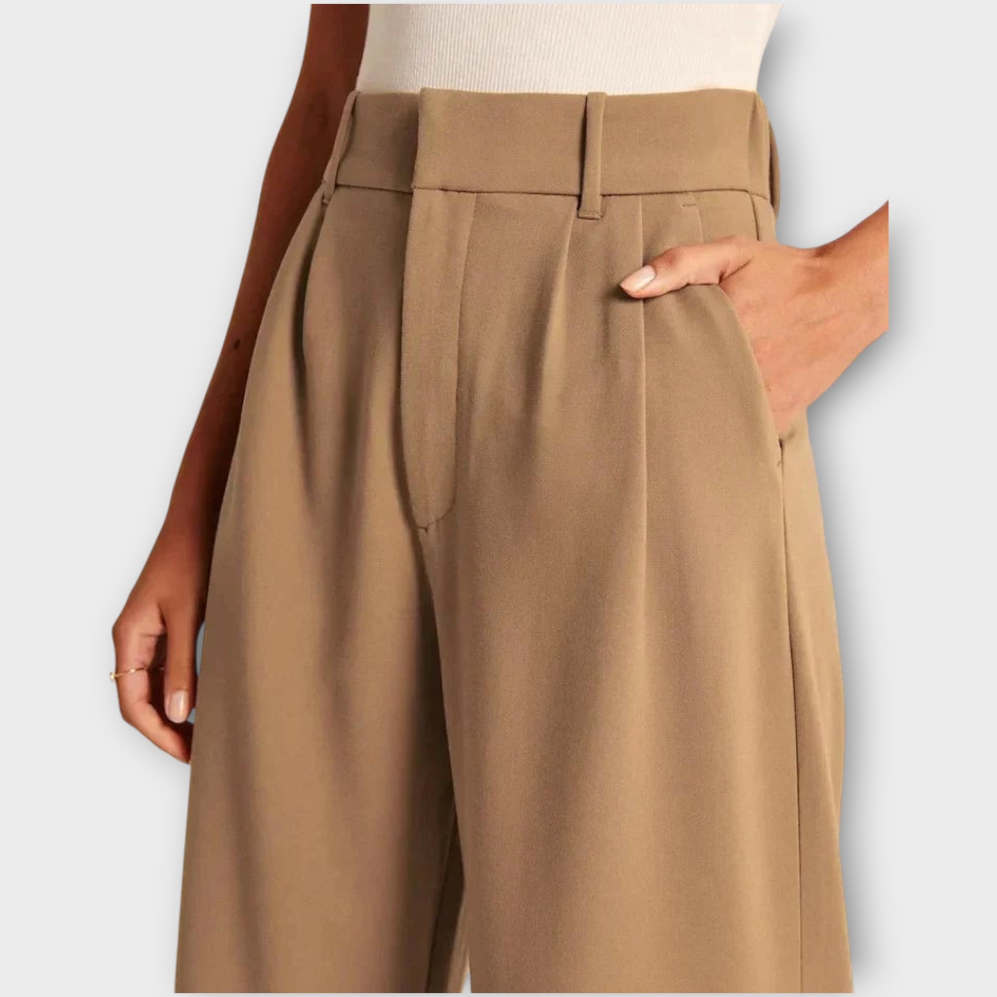 Wide-Leg Tailored Pants