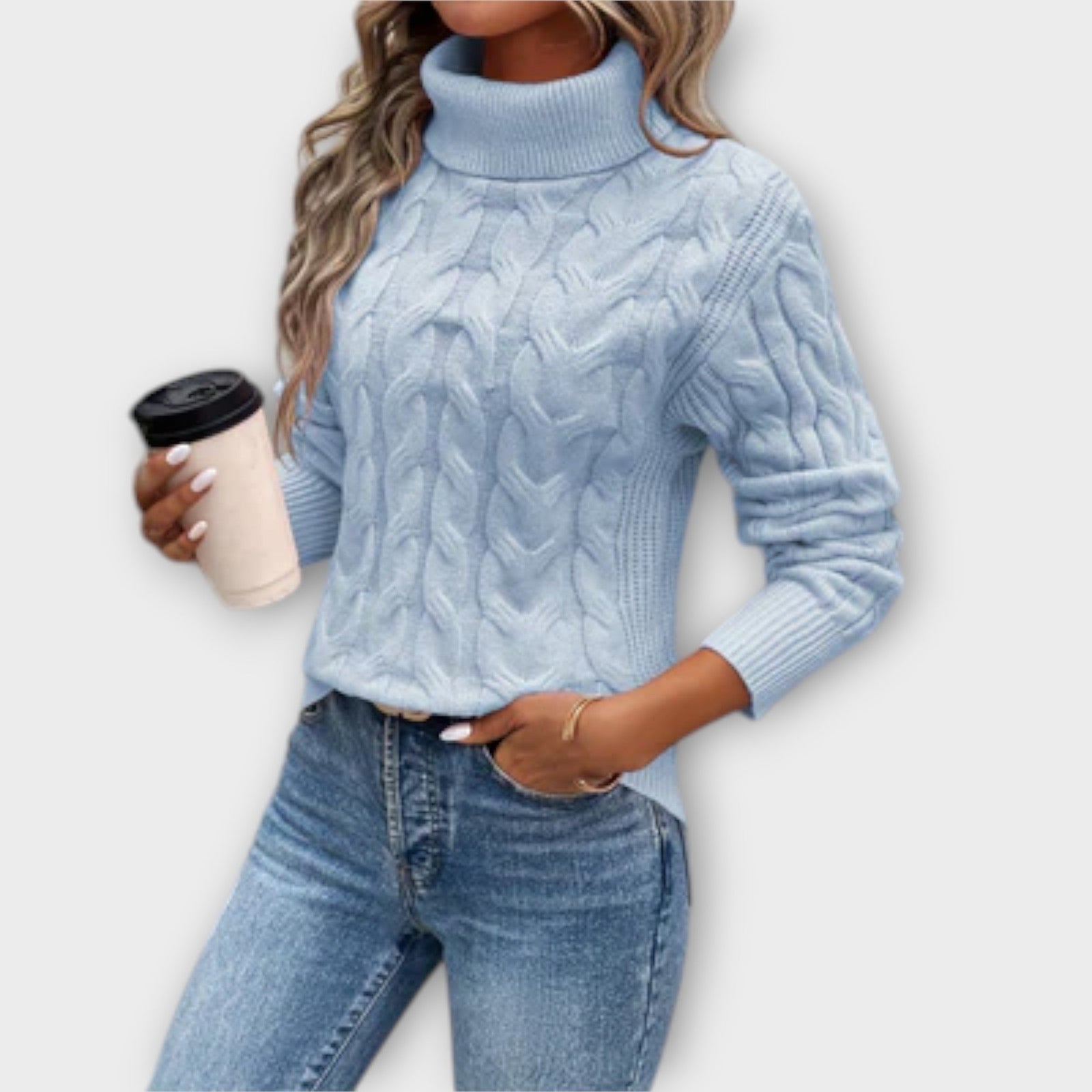 Amelia – Elegant Roll Neck Sweater