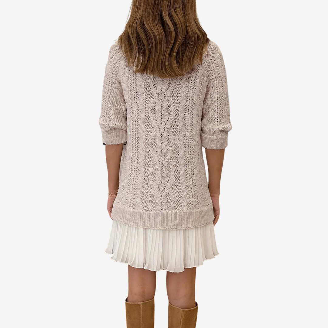 Cable-Knit Sweater Dress