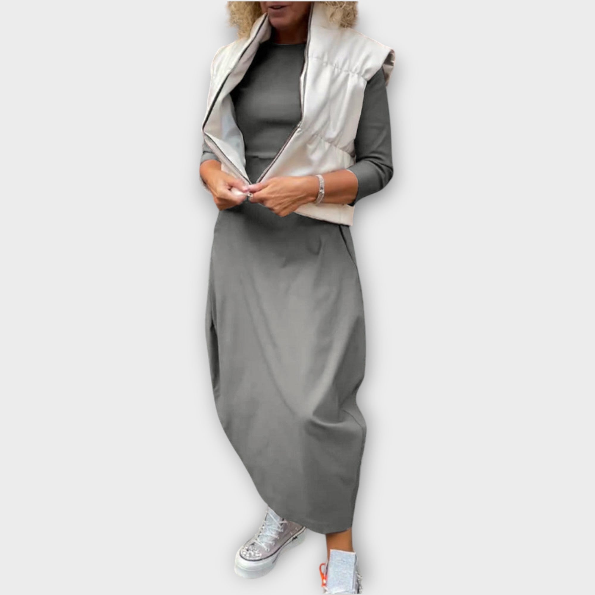 Casual Long Sleeve Maxi Dress
