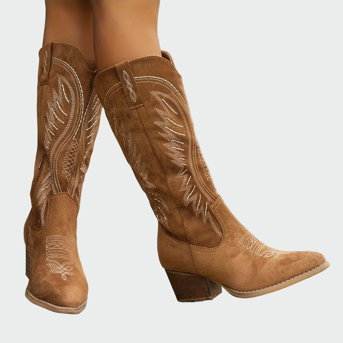 Stylish Embroidered Western Boots