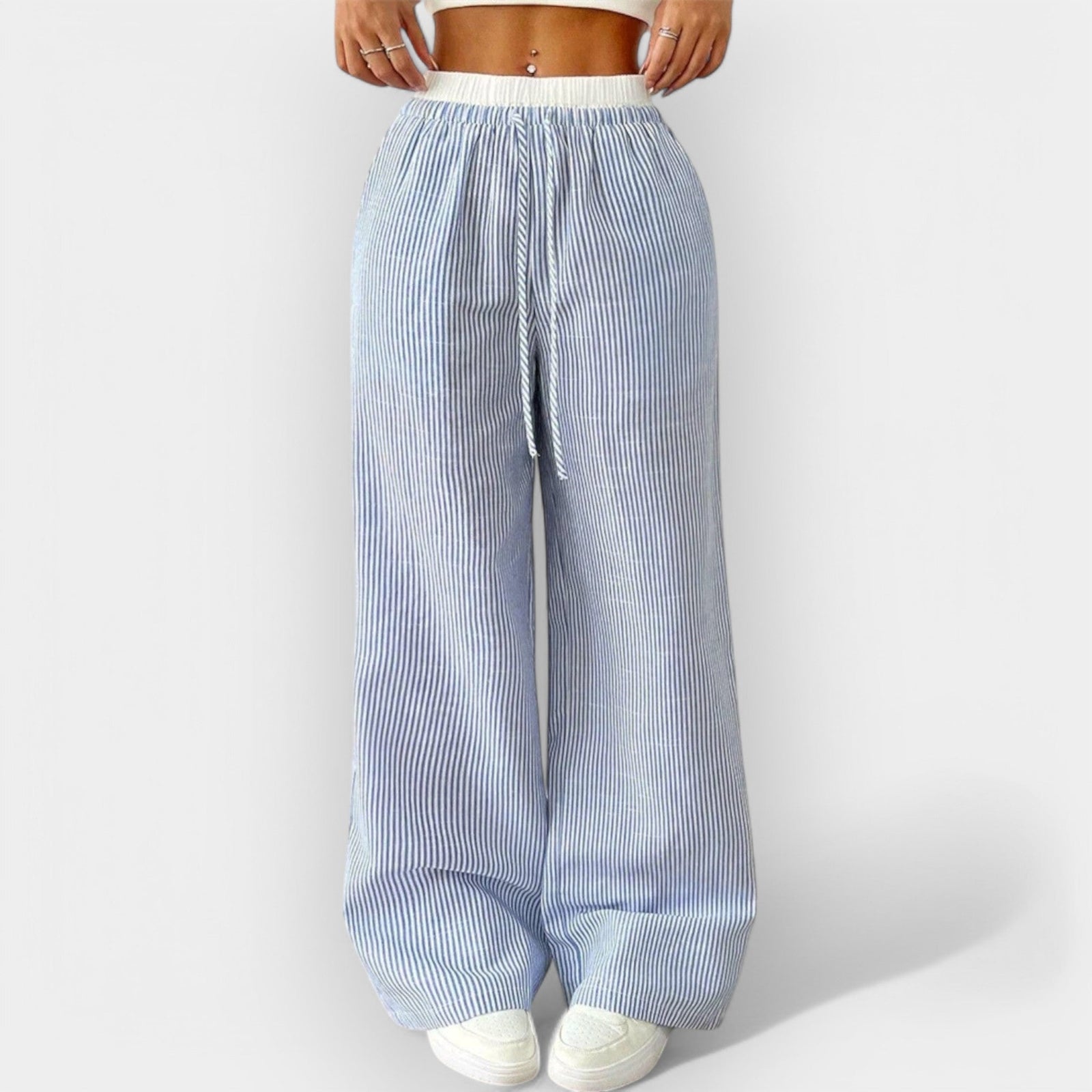 Striped Wide Trousers