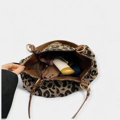 Shoulder Bag with Animal Print