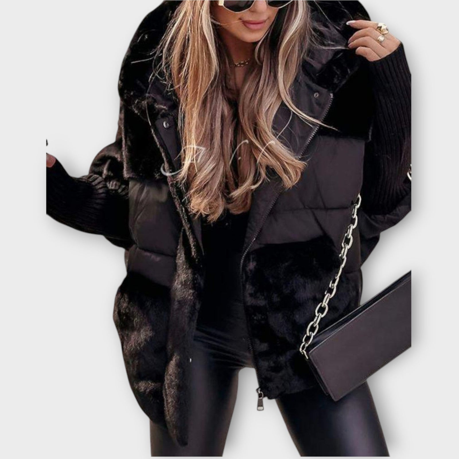 Plush Oversized Hooded Winter Jacket