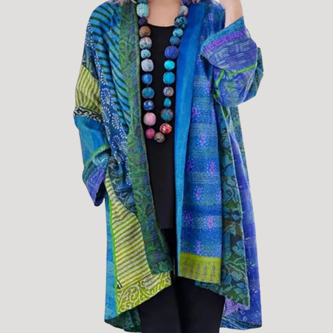 Boho Patchwork Kimono Cardigan