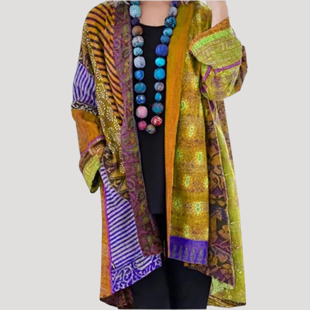 Boho Patchwork Kimono Cardigan