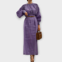 Ruched Elegance Two-Piece Set