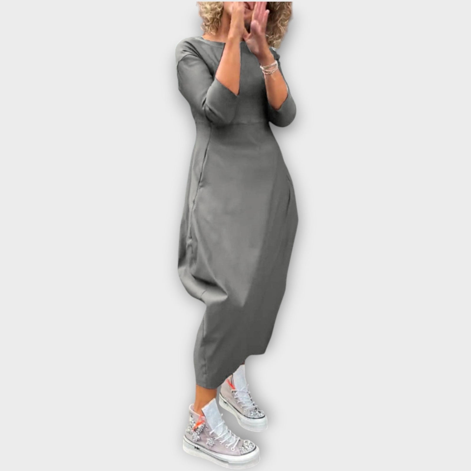 Casual Long Sleeve Maxi Dress