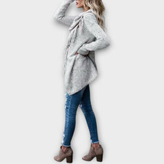 Cozy Fringe Wrap Knit Sweater