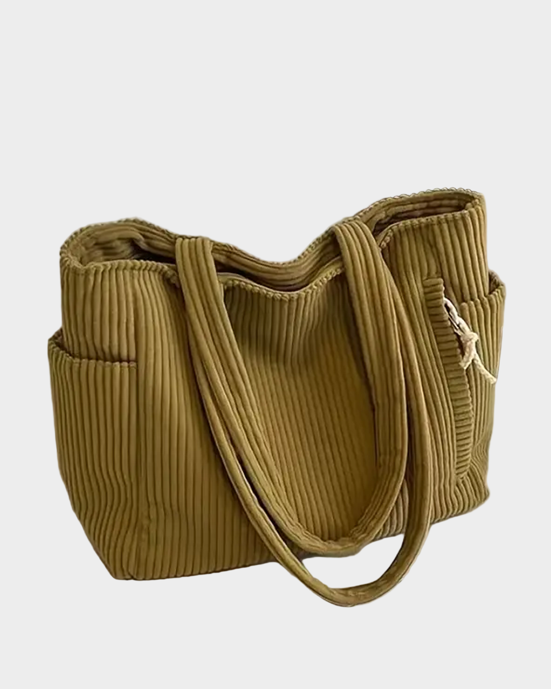 Knitted Shoulder Bag with Cord Detail and Modern Elegance