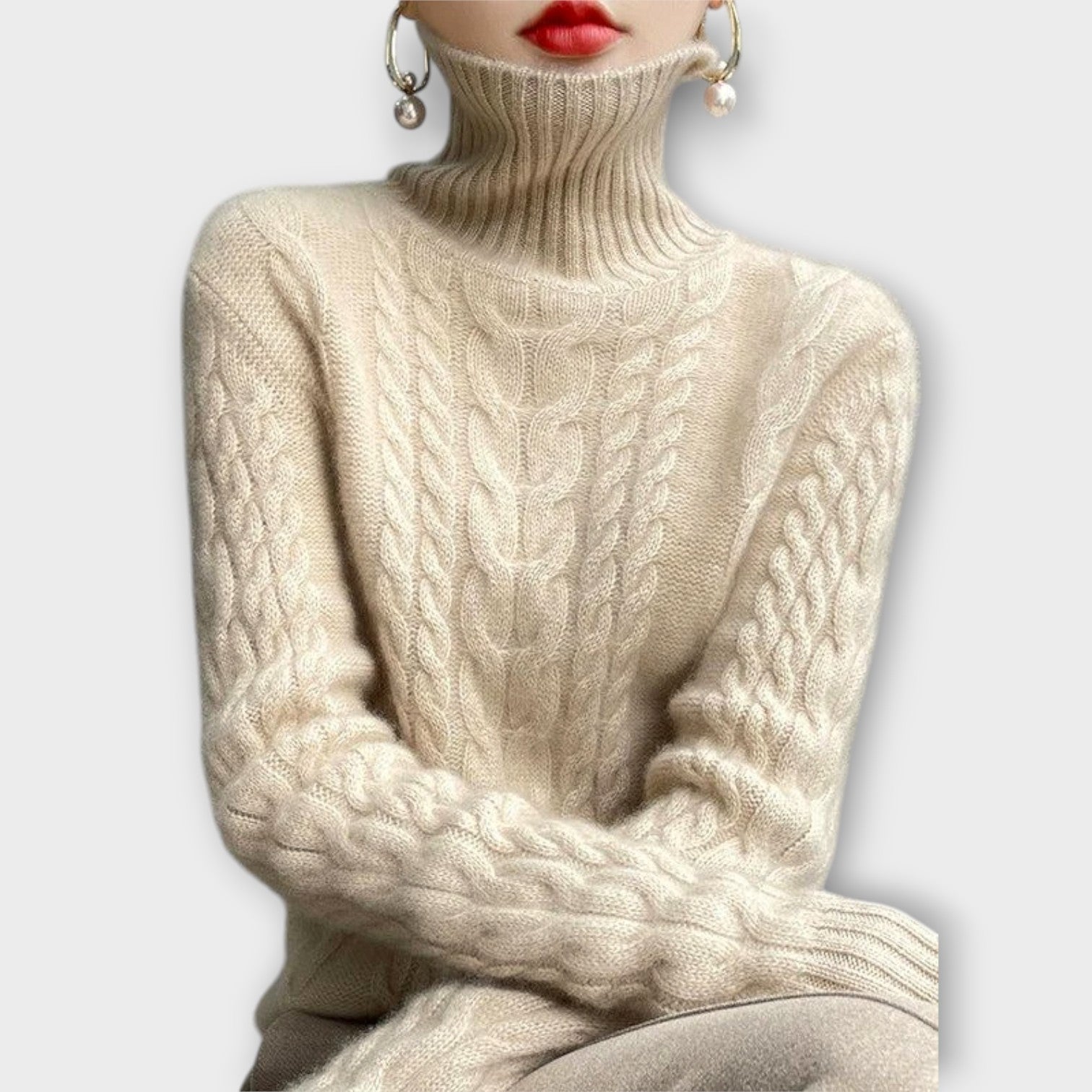 Cozy Cable-Knit Turtleneck Sweater