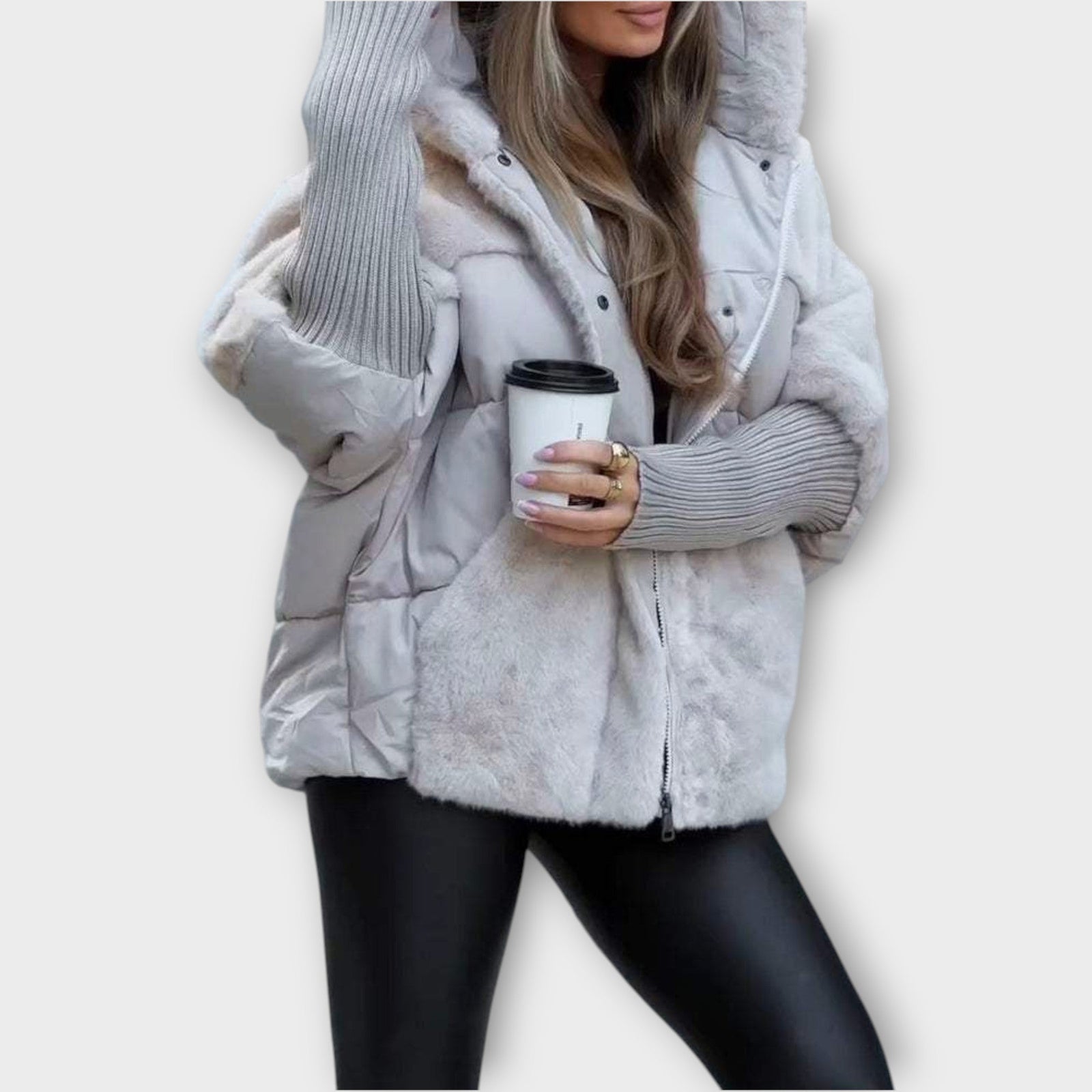 Plush Oversized Hooded Winter Jacket