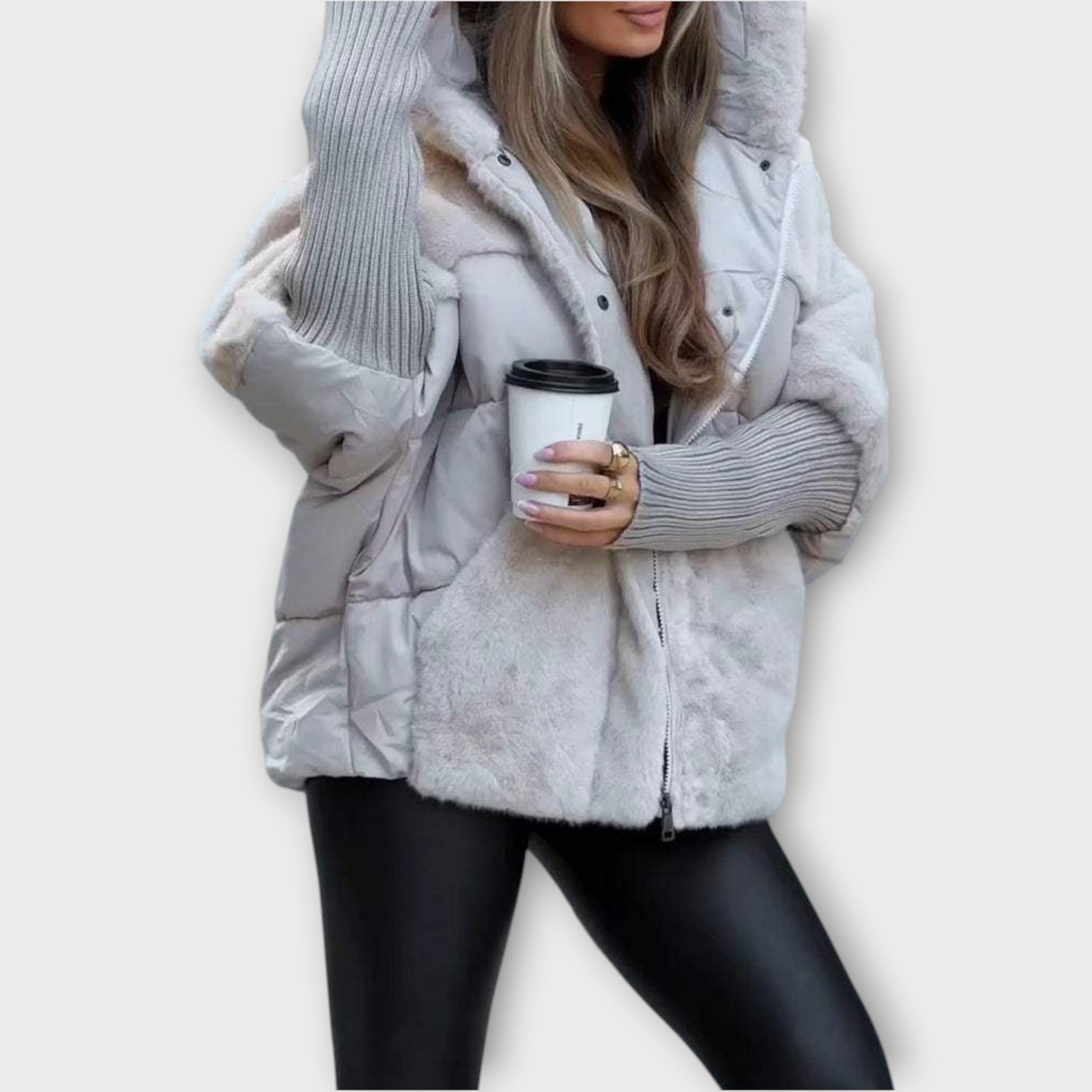 Plush Oversized Hooded Winter Jacket