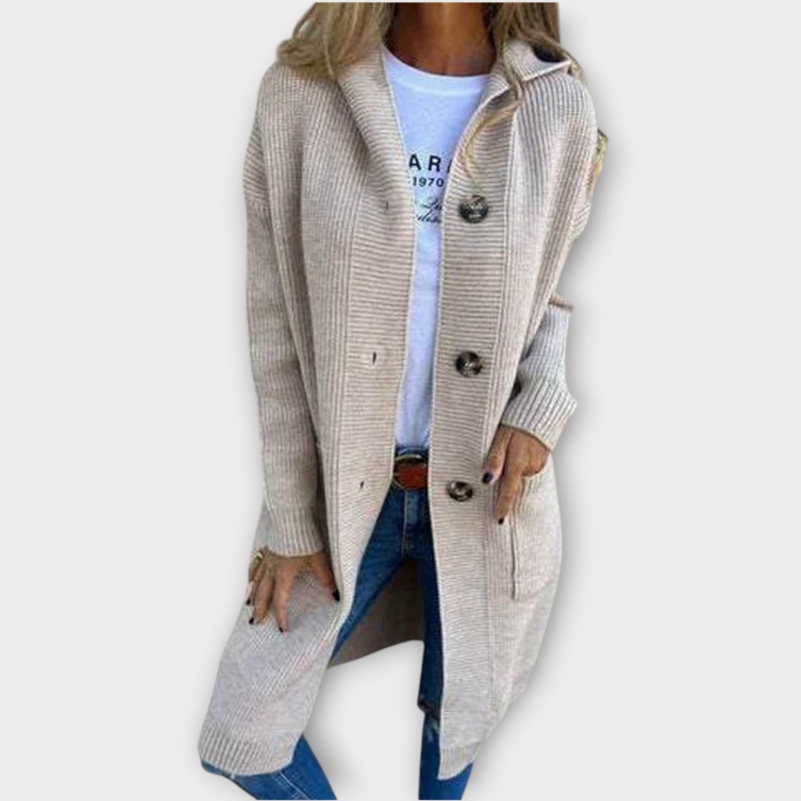 Cozy Button-Front Knit Cardigan