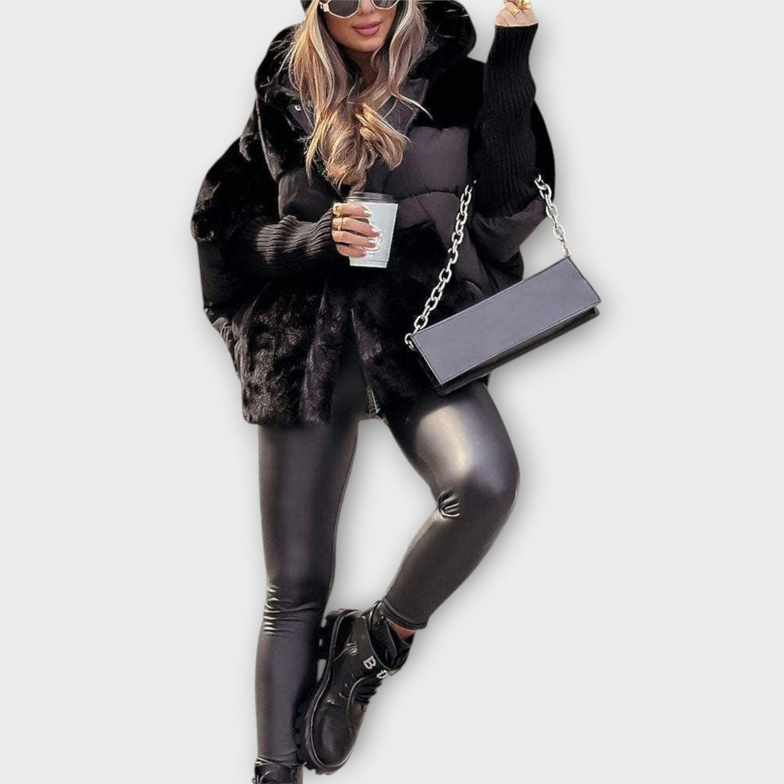 Plush Oversized Hooded Winter Jacket