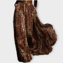 Luxe Velvet & Leopard Maxi Skirt Ensemble