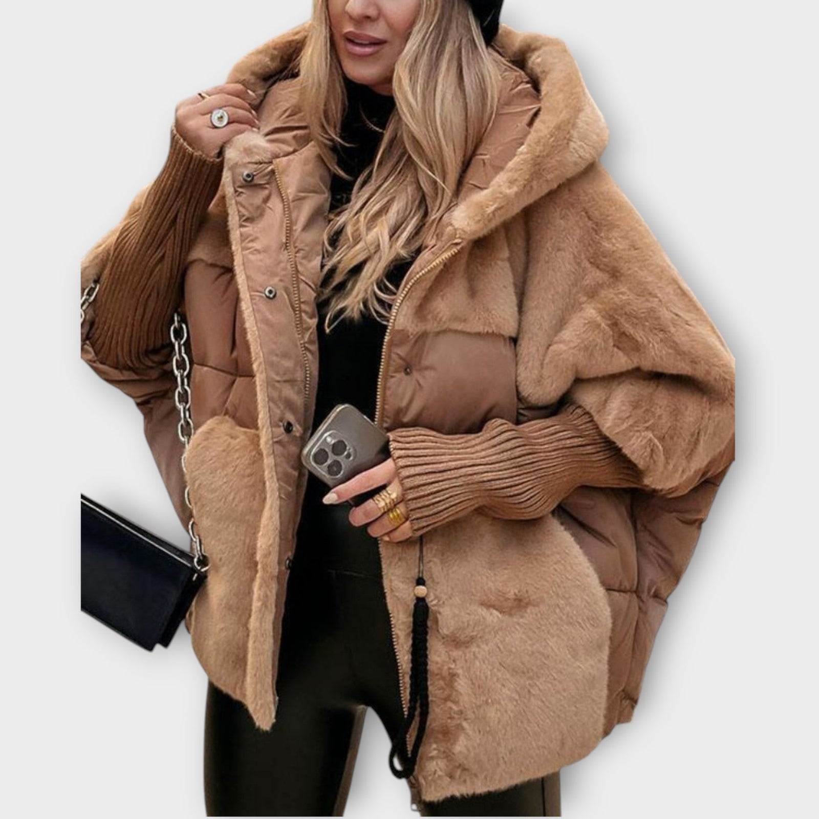 Plush Oversized Hooded Winter Jacket