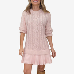 Cable-Knit Sweater Dress