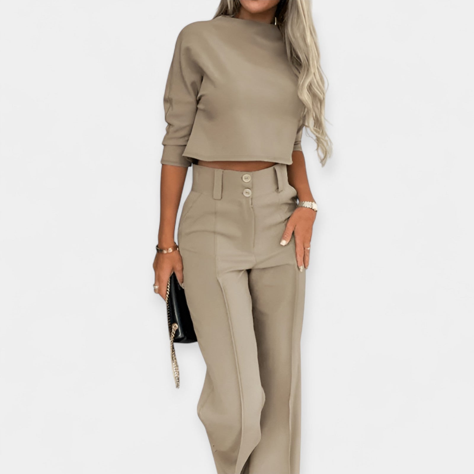 Crop Top and Trousers Set