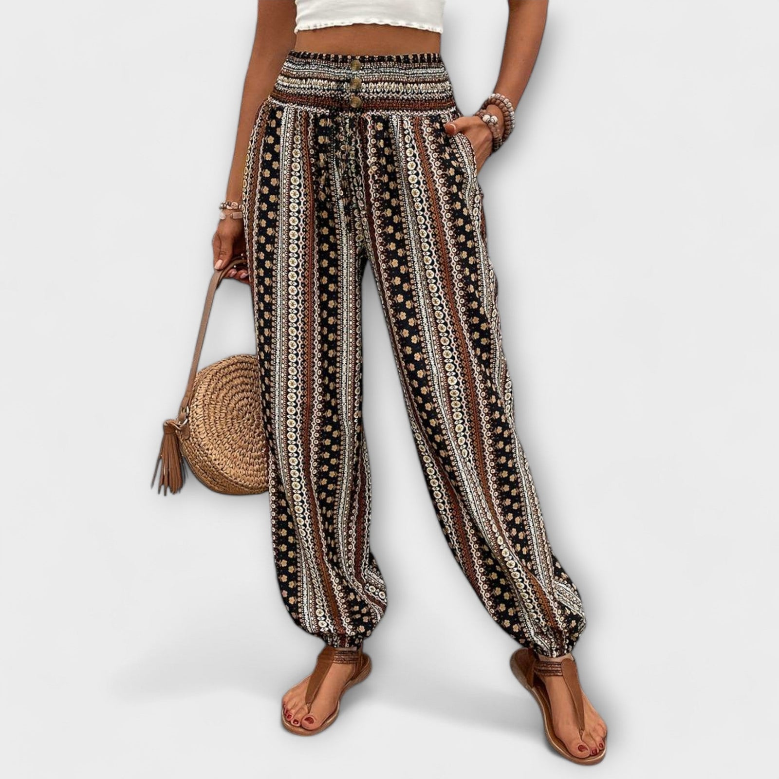 Pants with Folkloric Design