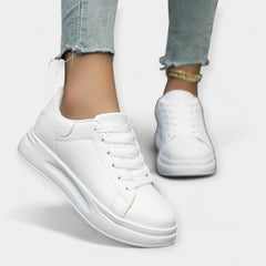 White Leather Sports Shoes