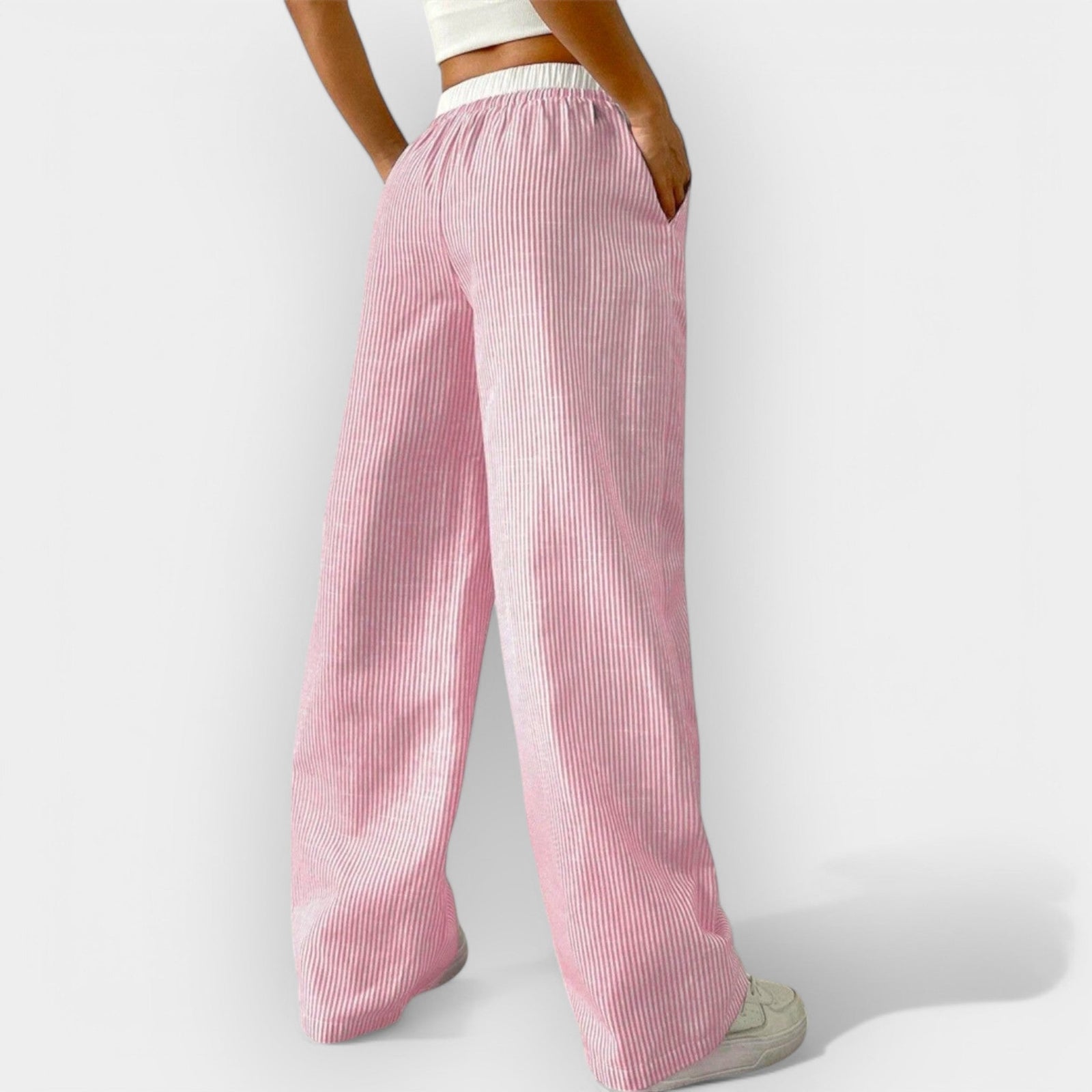 Striped Wide Trousers