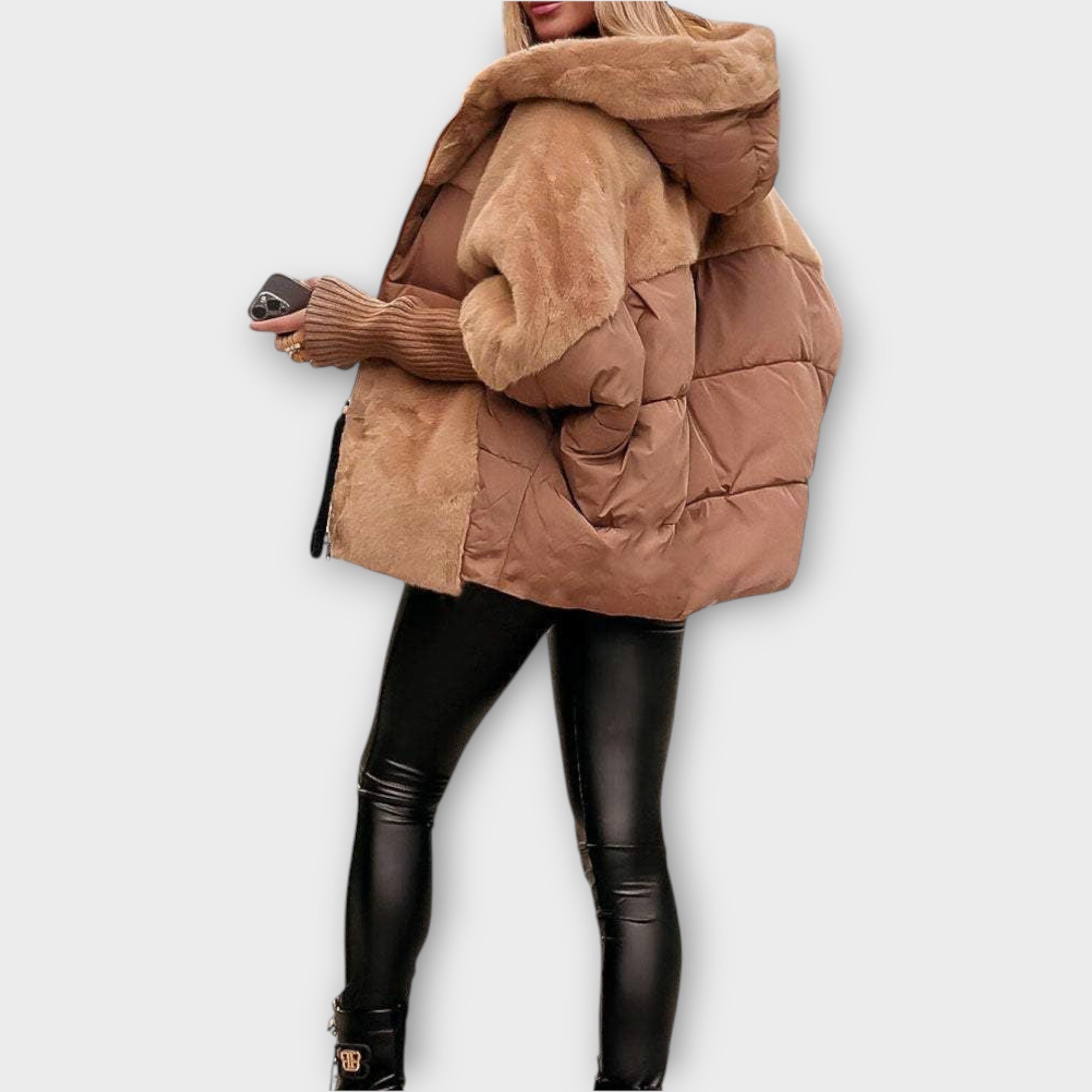 Plush Oversized Hooded Winter Jacket