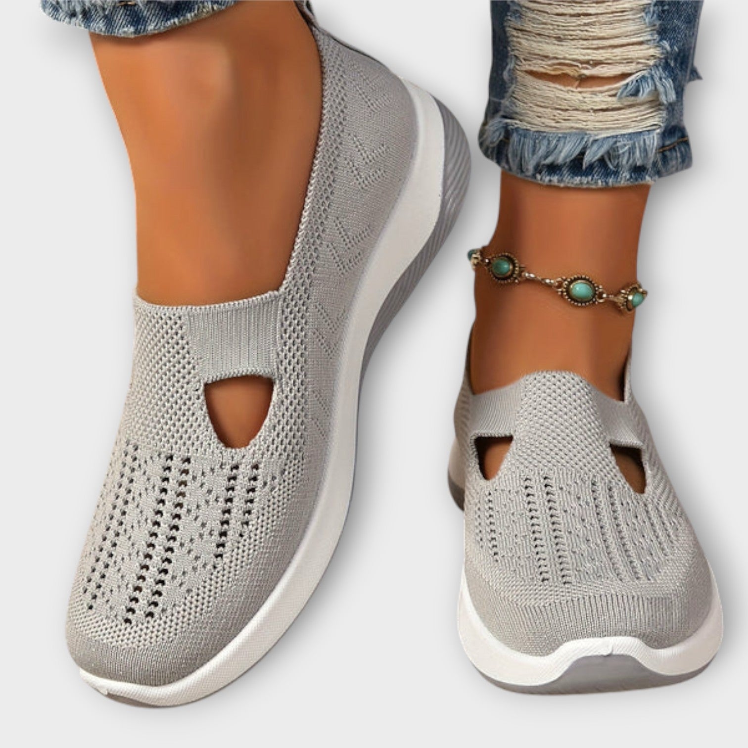 Comfort Knit Slip-On Walking Shoes