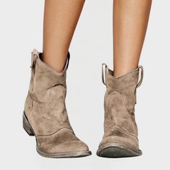 Retro Western Ankle Boots with a Chic Feel