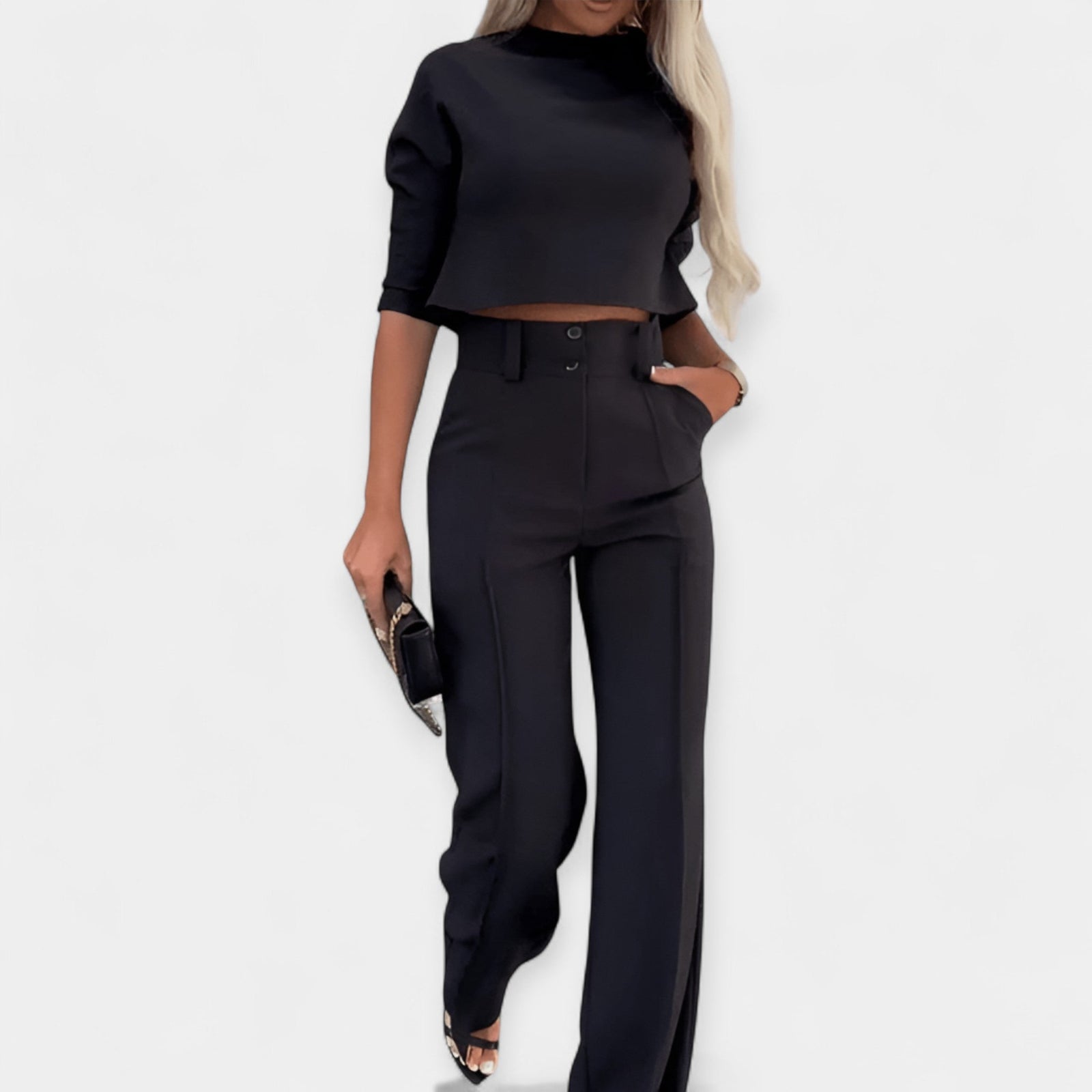 Crop Top and Trousers Set