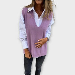 V-Neck Knit Vest
