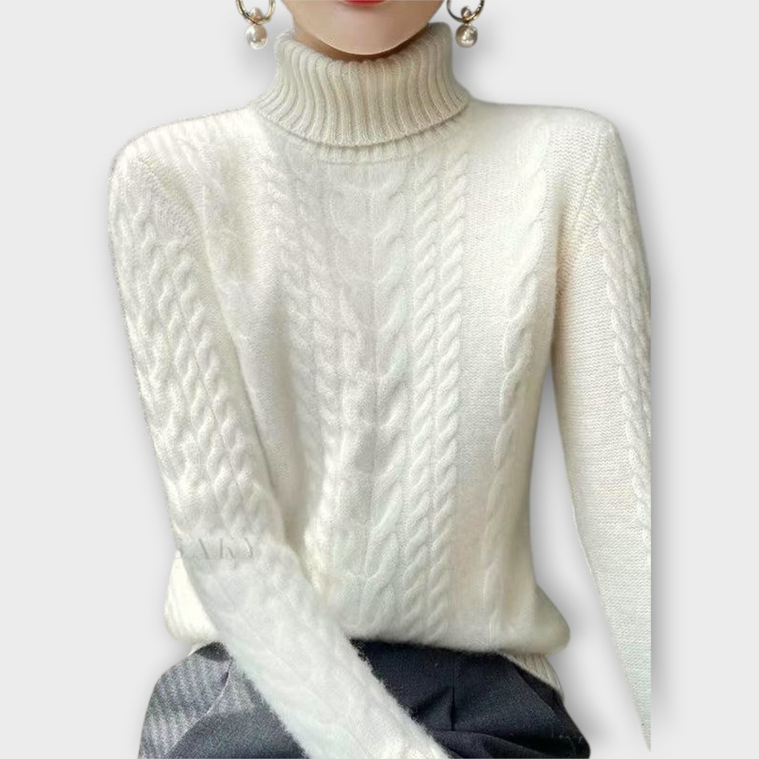 Cozy Cable-Knit Turtleneck Sweater