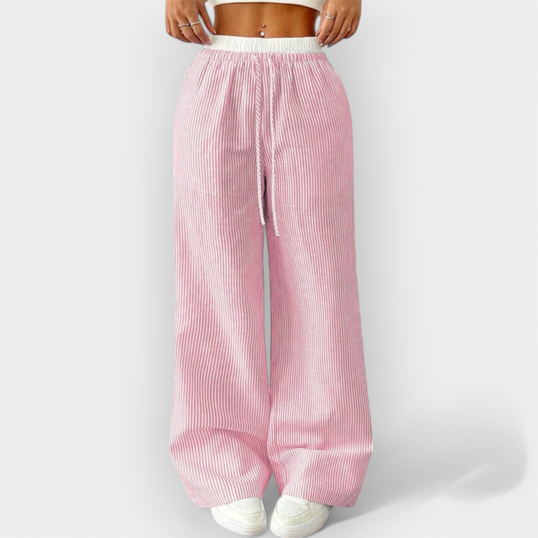 Striped Wide Trousers