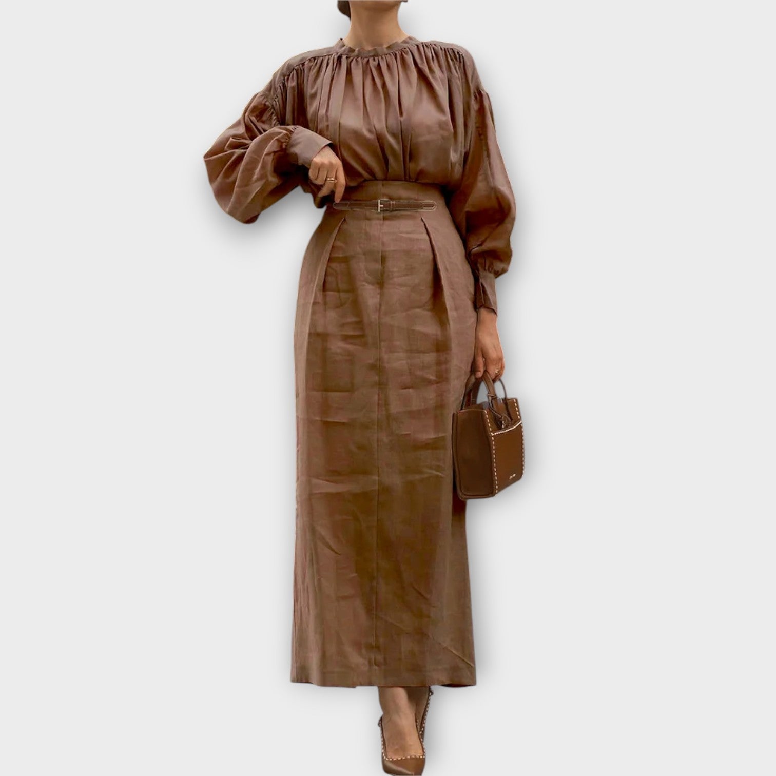 Ruched Elegance Two-Piece Set