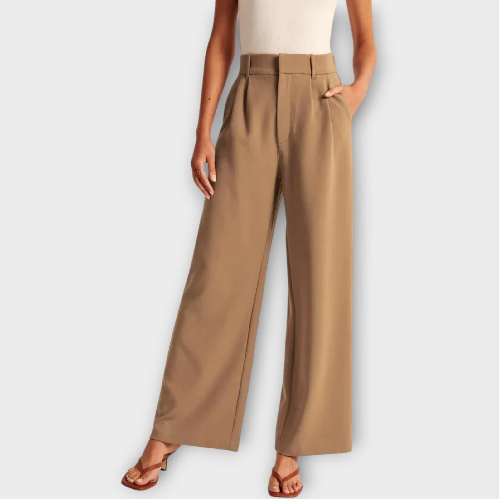 Wide-Leg Tailored Pants