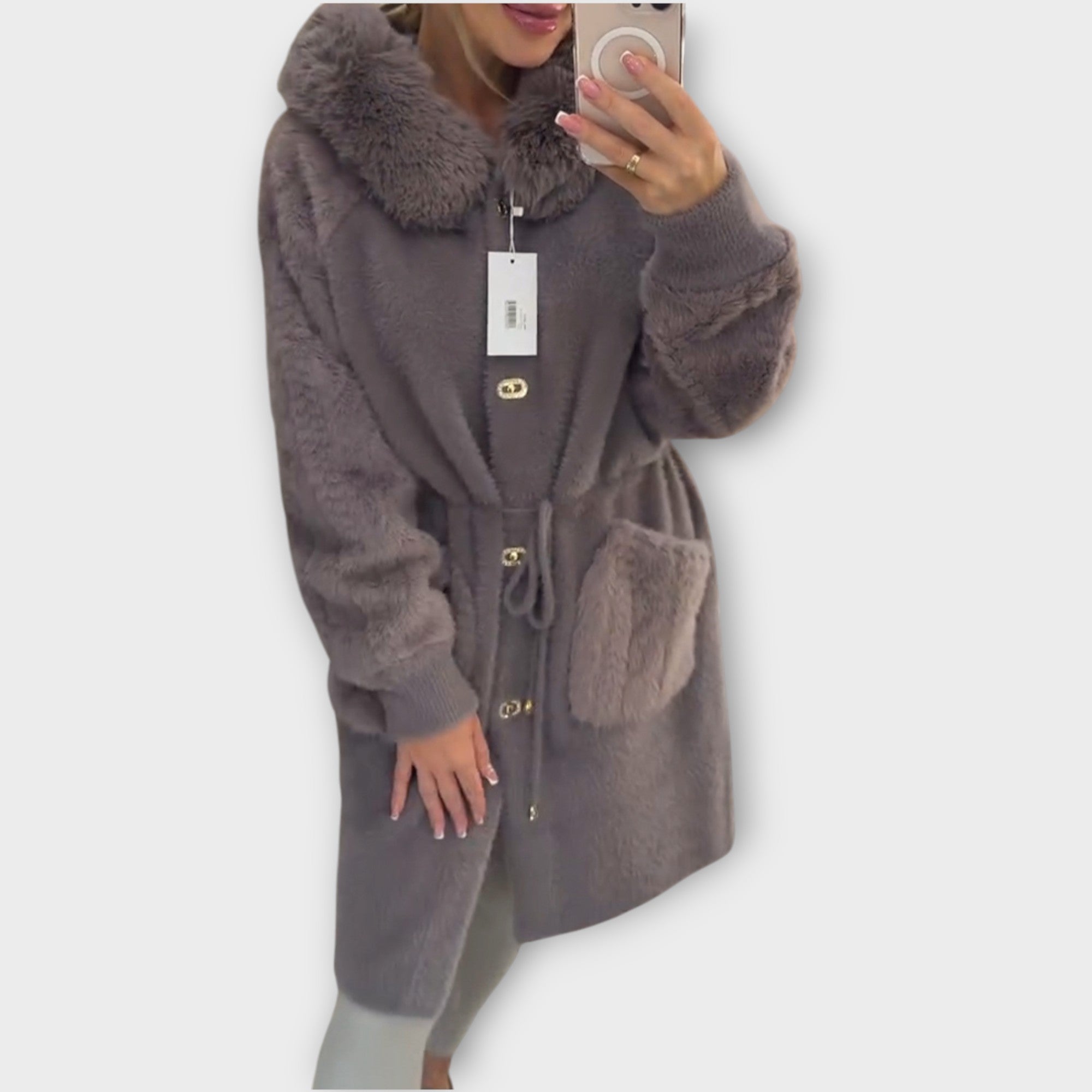 Cozy Faux Fur Hooded Winter Coat