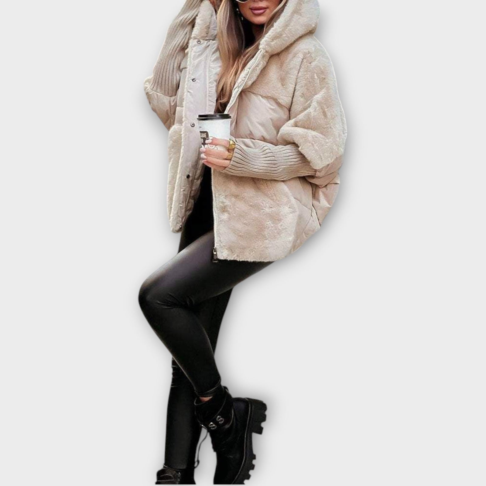 Plush Oversized Hooded Winter Jacket