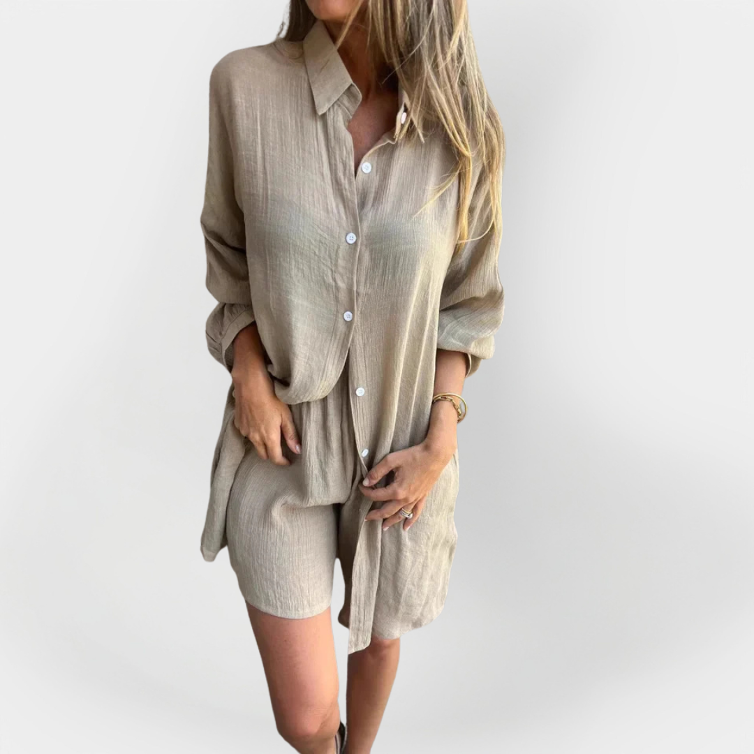 Daily Blouse & Shorts Set