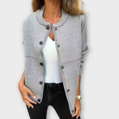 Classic Button-Front Cardigan with Effortless Charm